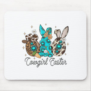 Funny Western Ostertag Niedlich Bunny Cowgirl Oste Mousepad