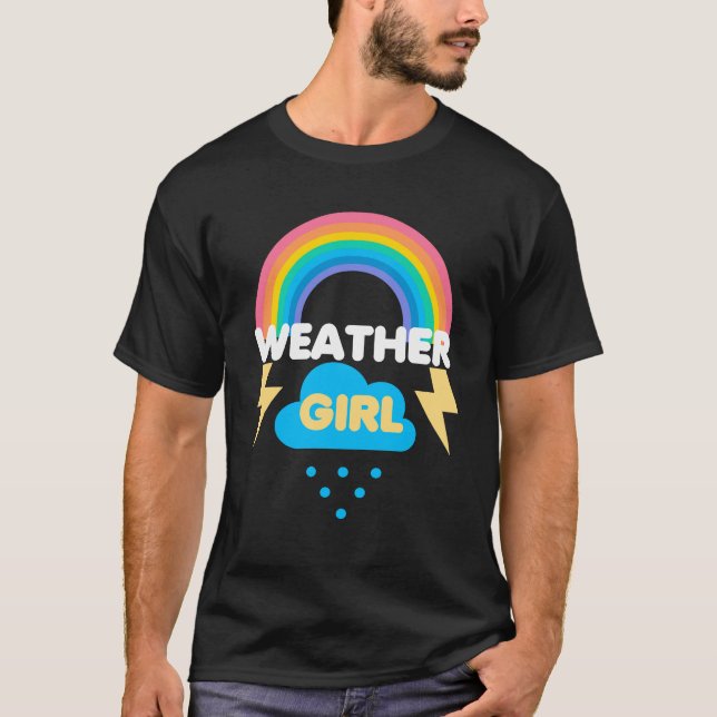 Funny Wether Girl Meteorologe Meteorology Cloud T-Shirt (Vorderseite)