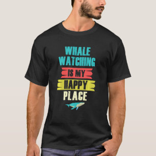 Funny Whale beobachtet glückliche Segel Meeresbiol T-Shirt