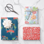 Funny Whale Hai mit Namen Christmas Wrapping Pap Geschenkpapier Set<br><div class="desc">Hübscher Walhai,  der Frohe Festtage aus einem farbenfrohen Korallenreath wünscht. Einschließlich Koordination eines roten und weißen Punktmusters und eines farbigen Korallenmusters. Fügen Sie jemandes Namen für eine persönliche Touch hinzu.</div>