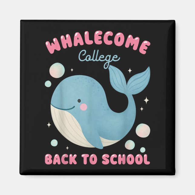 Funny Whalecome zurück zur Uni der Schule Teach Magnet (Vorne)