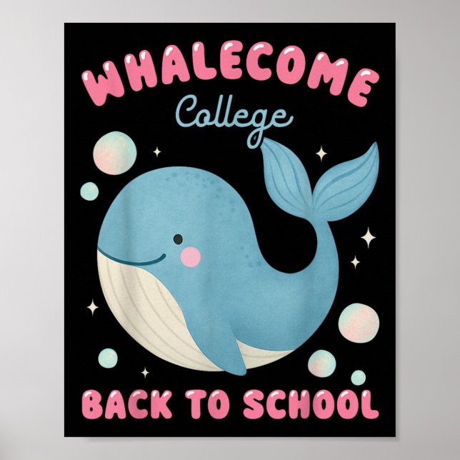 Funny Whalecome zurück zur Uni der Schule Teach Poster (Vorne)