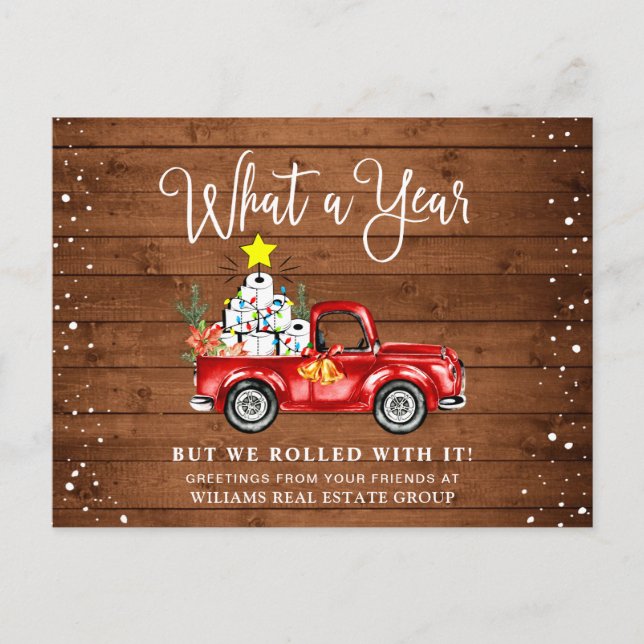 Funny What a Year Christmas Corporate Postkarte (Vorderseite)