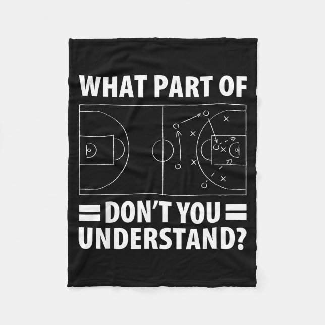 Funny What Part Of Basketball Don't You Understand Fleecedecke (Vorderseite)