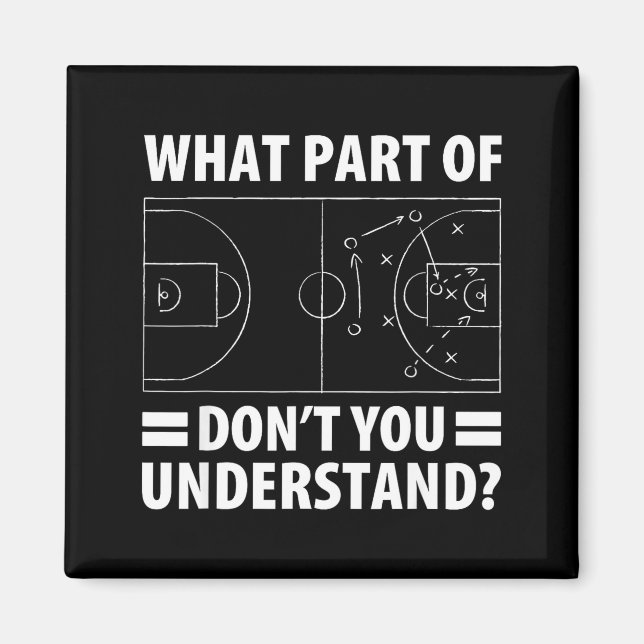 Funny What Part Of Basketball Don't You Understand Magnet (Vorne)