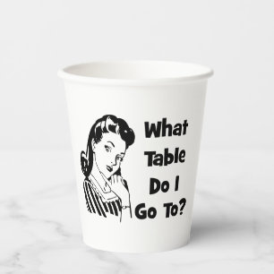 Funny What Table Bunco Pappbecher