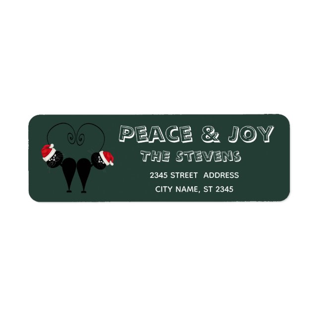 Funny Whimley Black Santa Katzenpaar (Vorne)