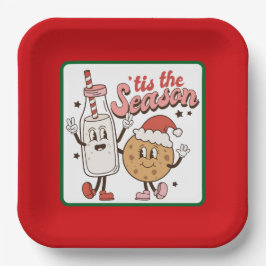 Funny Whimsical Weihnachtsdruckplatte Pappteller