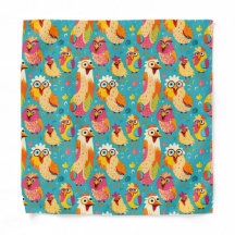 Funny Whimsisical Cartoon Abstrakte Hühner