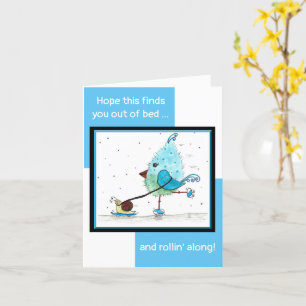 Funny Whimsisical Watercolor Get Well Card Karte