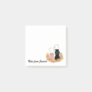Funny whimsisikate Liebe Paar personalisiert Post-it Klebezettel