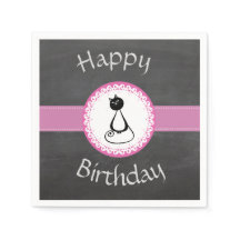 Funny whimsisisic black black cat chalkboard Gebur