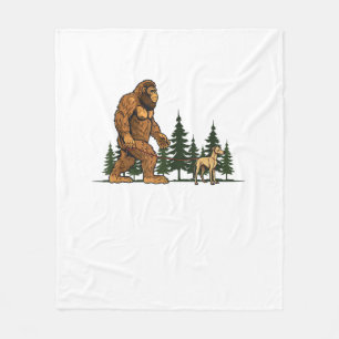 Funny Whippet Bigfoot Dog Wanderhund Mama Vater Ki Fleecedecke