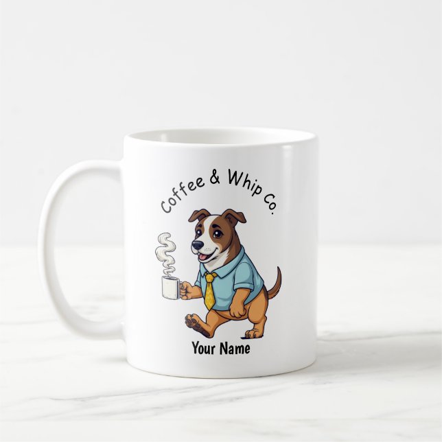 Funny  Whippet Dog Business Suit Coffee  Kaffeetasse (Links)