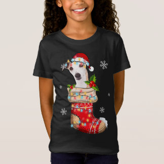 Funny Whippet in Socken Weihnachtsliebhaber Weihna T-Shirt