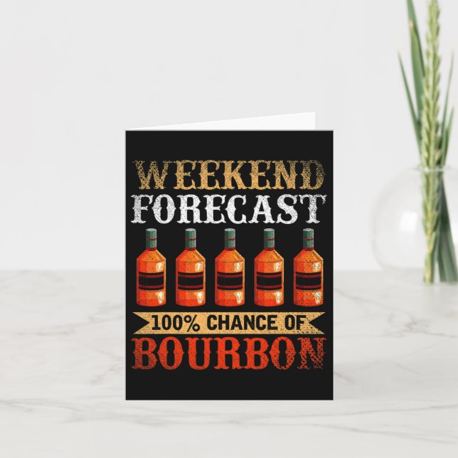 Funny Whiskey Betrunken Weekend Prognose 100% Chan Karte (Vorderseite)