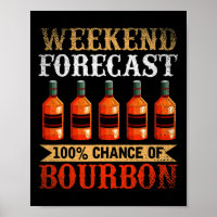 Funny Whiskey Betrunken Weekend Prognose 100% Chan