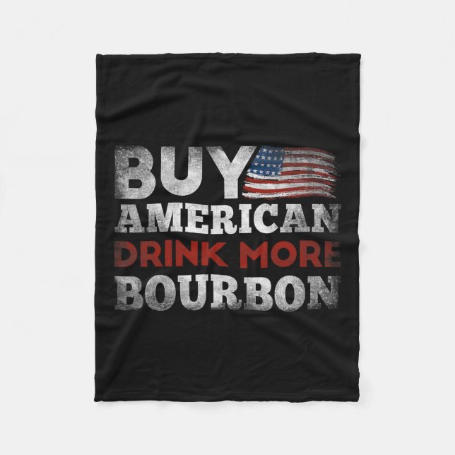 Funny Whiskey Zitat Us Flag kaufen American Drink  Fleecedecke (Vorderseite)