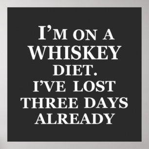 Funny Whisky zitiert Spaß Whiskey Redewendungen Poster