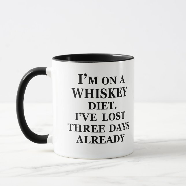 Funny Whisky zitiert Spaß Whiskey Redewendungen Tasse (Links)