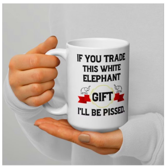 Funny White Elephant Gift, White Elephant Coffee Kaffeetasse (Von Creator hochgeladen)