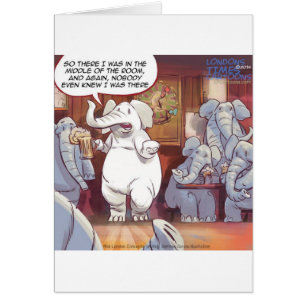 Funny White Elephant im Raum