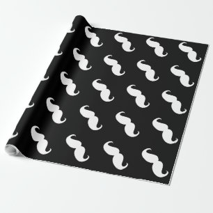 Funny White Mustache Geschenkpapier
