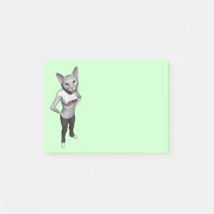 Funny White Siamese Cat Lieben Mäuse Post-it Klebezettel