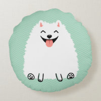 Funny White Spitz Niedlich Lächeln Pom