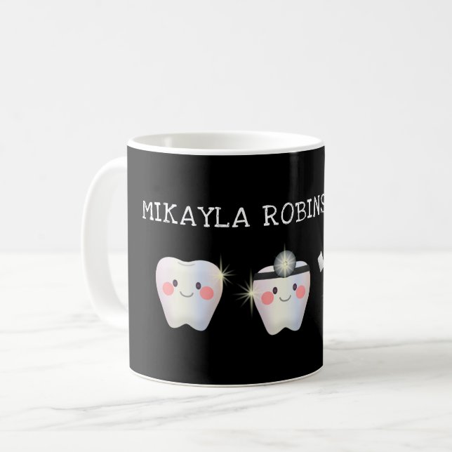 Funny White Teeth Dentistry   Kaffeetasse (Vorderseite Links)