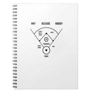 Funny Who is on First Baseball Vintag Joke Basebal Notizblock