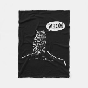 Funny Who Owl Grammar Englischer Fleecedecke