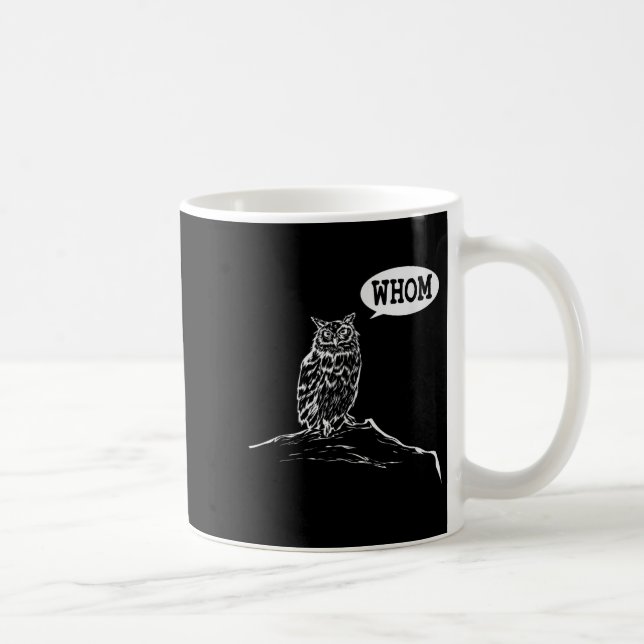 Funny Who Owl Grammar Englischer Kaffeetasse (Rechts)