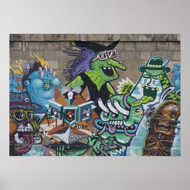 Funny Wicked Green Hexe Poster (Vorne)