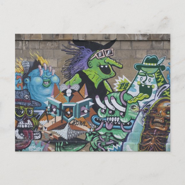 Funny Wicked Green Hexe Postkarte (Vorderseite)