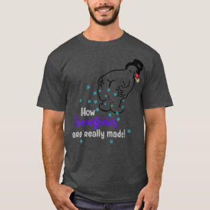 Funny, wie Schneeflocken wirklich zu Weihnachtscos T-Shirt