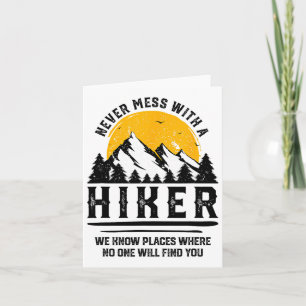 Funny Wiker-Geschenk Wandern über dem Freien Zitat Karte