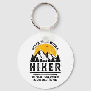 Funny Wiker Geschenk Wandern über dem Lago Outdoor Schlüsselanhänger