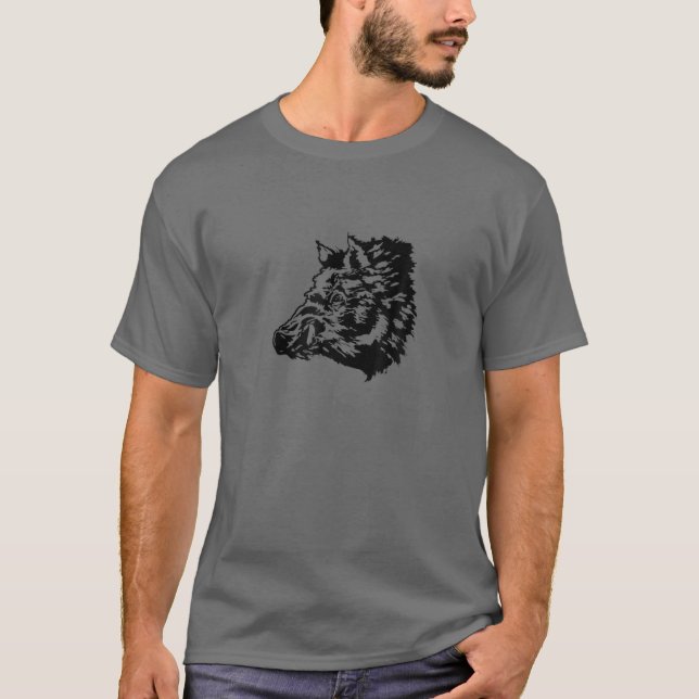 Funny Wild Boar Hunter Jagd Wilde Sau T-Shirt (Vorderseite)