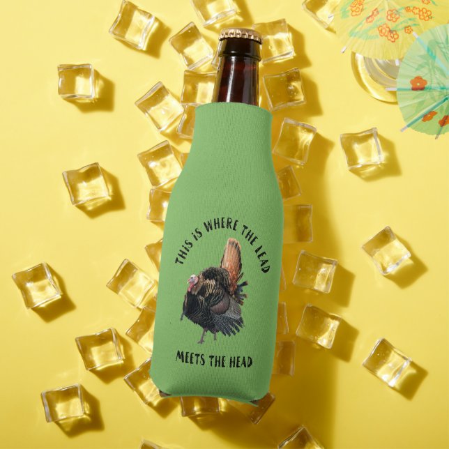 Funny Wild Turkey Jagdquote Bier Cooler Flaschenkühler (In Situ Sommer)