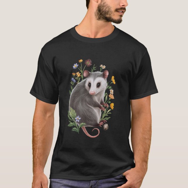 Funny Wildblume Oppossum Animal Possum Adulsum Kin T-Shirt (Vorderseite)