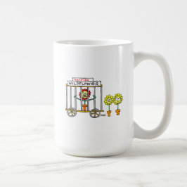 Funny Wildblumen Cartoon Wild Crazy Gardener Tasse