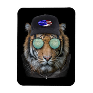 Funny Wildlife gekleidet Funny Bengalisch Tiger Magnet
