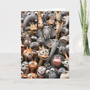 Funny Wildlife Group Karte