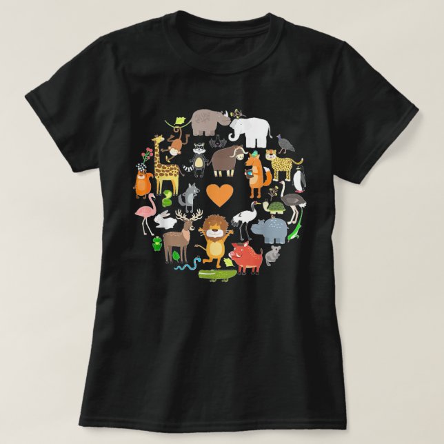 Funny Wildlife Safari Tiere Geschenke für Zooliebh T-Shirt (Design vorne)