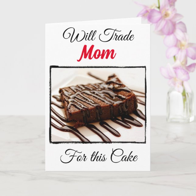 Funny will für Mama tauschen Karte (Orchidee)