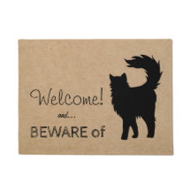 Funny Willkommen Vorsicht vor Katze Rustikal
