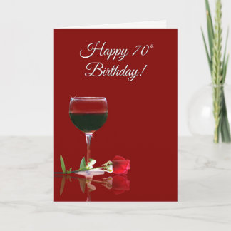 Funny Wine 70. Geburtstagskarte Karte