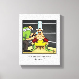 Funny Wine / Boxing Spaß Canvas Print Leinwanddruck