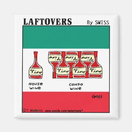 Funny Wine Cartoon Piazza della Riforma Magnet